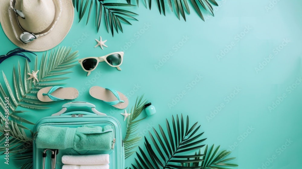Fototapeta premium Summer Vacation Essentials