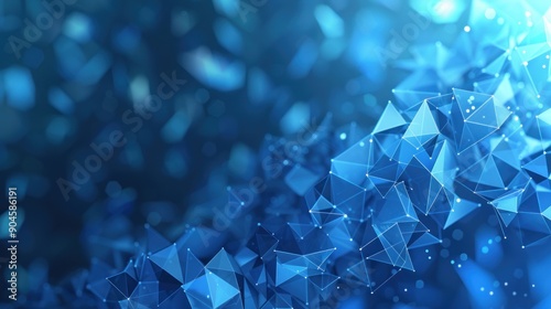 Abstract Blue Geometric Shapes