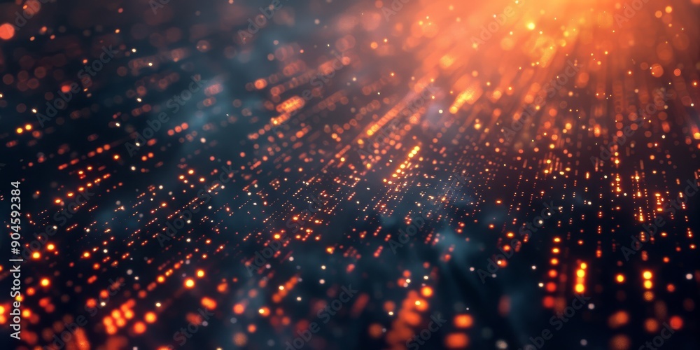 Fototapeta premium A visually captivating background featuring glowing particles in an abstract style