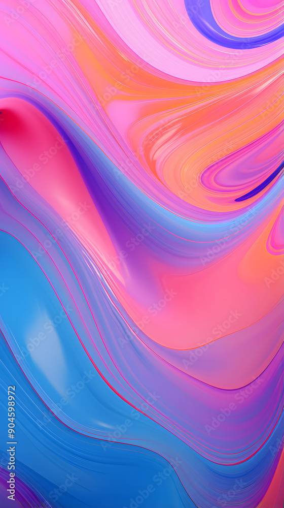 Obraz premium Art rainbow psychedelic oil paint abstract graphic poster background