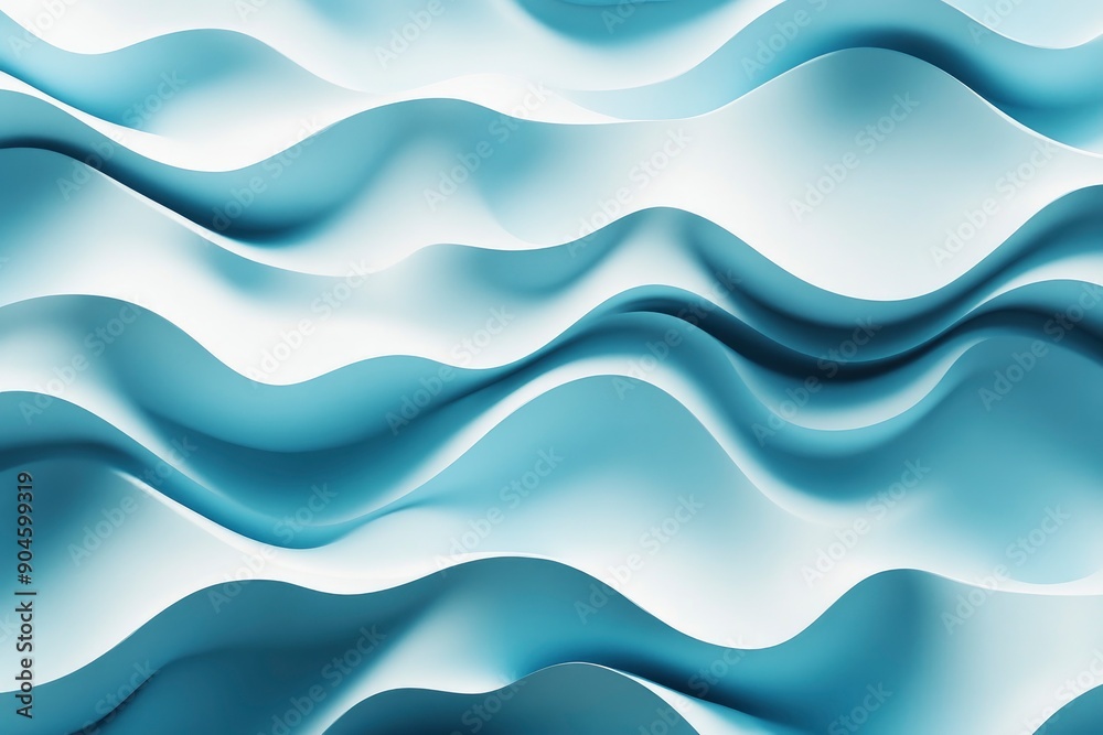 Elegant blue wave pattern on a simple white surface. Premium wave background for banners, posters or wallpaper , ai Elegant blue wave pattern on a simple white surface. Premium wave background for banners, posters or wallpaper , ai