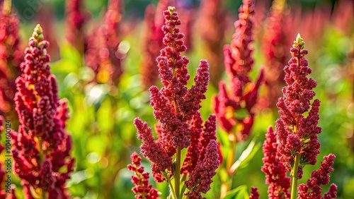 Vibrant photo of Rumex crispus plant with curly leaves in natural setting, Rumex crispus photo