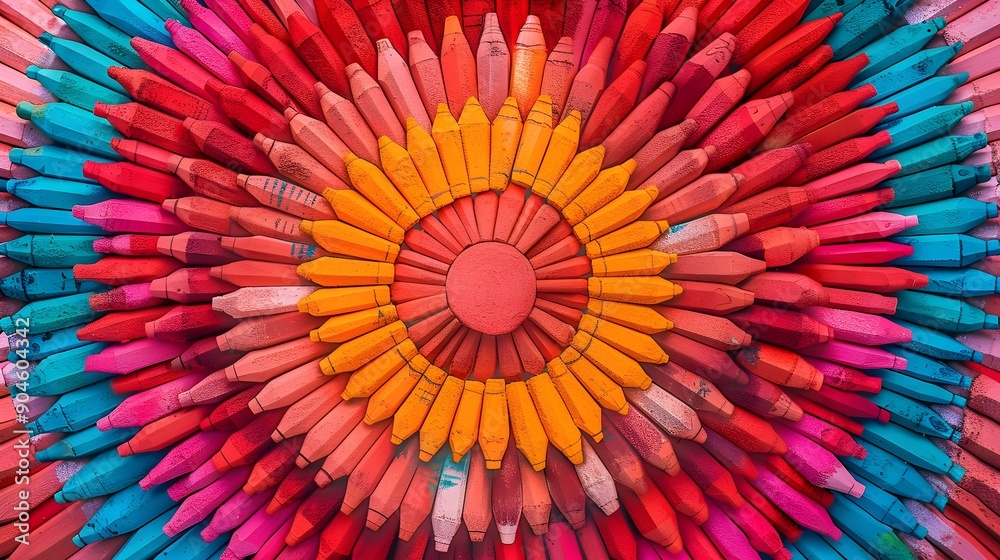 Vibrant Serenity: Intricate Pattern in Soft Ambient Light, Captured from Overhead Vibrant Serenity: Intricate Pattern in Soft Ambient Light, Captured from Overhead