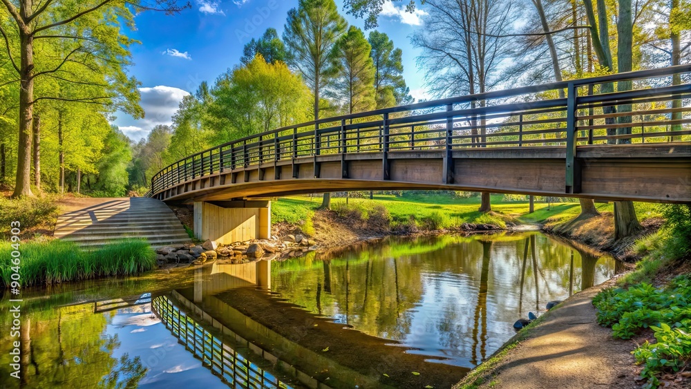 Bridge over Torrence Creek on the Torrence Creek Greenway in Huntersville, North Carolina , Bridge, Torrence Creek Bridge over Torrence Creek on the Torrence Creek Greenway in Huntersville, North Carolina , Bridge, Torrence Creek