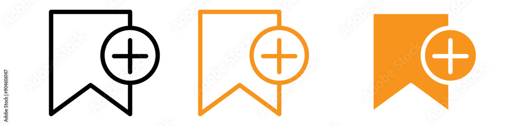 Fototapeta premium Simplify User Interaction with Add to Favorite Icon Set for Bookmarking and Saving Preferences