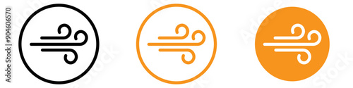 Gust Icon Set Wind and Weather Illustrations for Meteorology and Environment