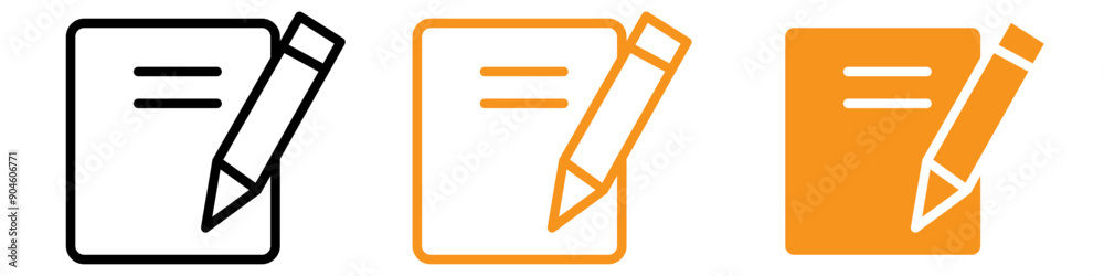 Note Icon Set Notepad Illustrations for Writing and Documentation Note Icon Set Notepad Illustrations for Writing and Documentation