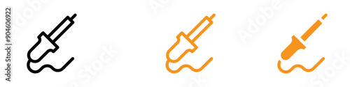 Soldering Iron Icon Set Tool Illustrations for Electronics and DIY Projects