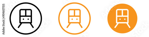 Subway Icon Set Public Transportation Illustrations for Urban and Travel Projects