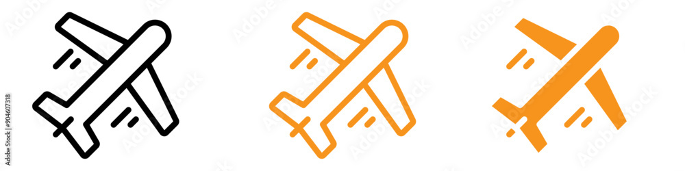 Plane Icon Set Aircraft Illustrations for Travel and Transportation Plane Icon Set Aircraft Illustrations for Travel and Transportation
