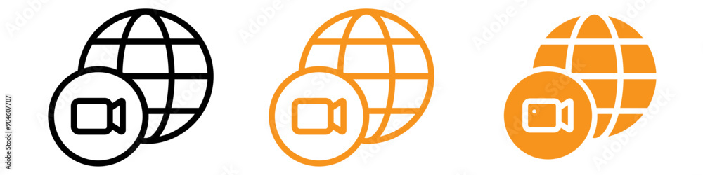 Video Chat Conference Icon Set Communication Illustrations for Remote Work Video Chat Conference Icon Set Communication Illustrations for Remote Work