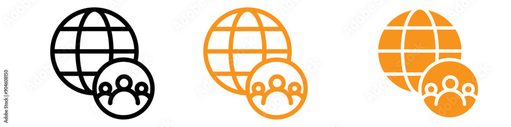 World Population Icon Set Global Demographics Illustrations for Social and Economic Projects World Population Icon Set Global Demographics Illustrations for Social and Economic Projects