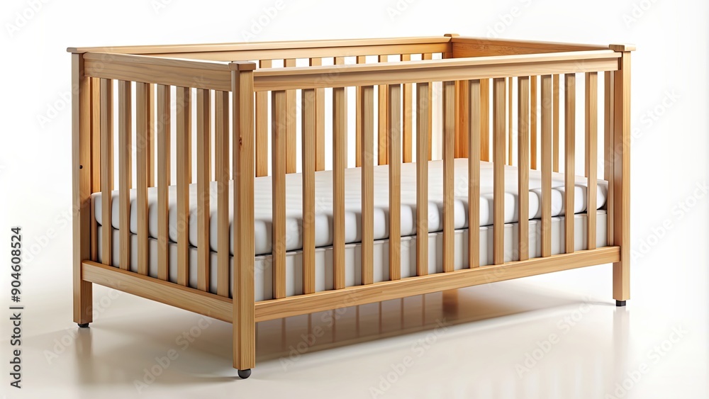 Convertible crib isolated on background, convertible, crib, baby, furniture, nursery, background, isolated, interior design Convertible crib isolated on background, convertible, crib, baby, furniture, nursery, background, isolated, interior design