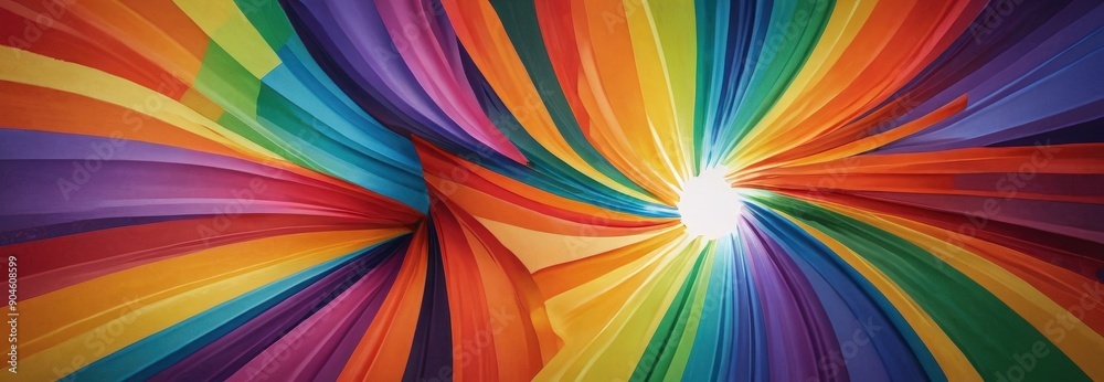 Obraz premium Colorful Fabric Rainbow Pattern.