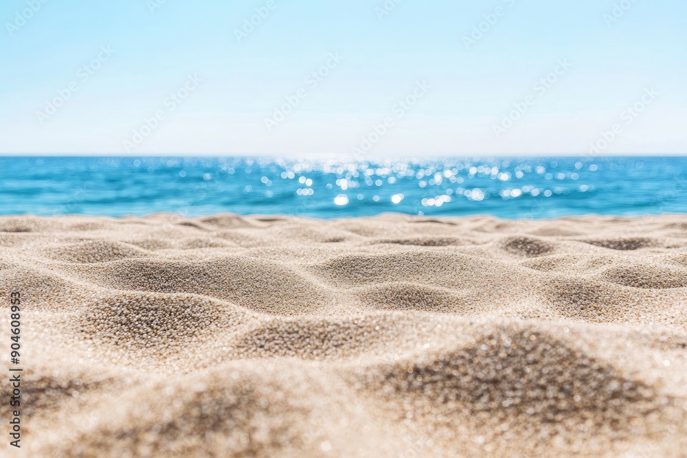 summer background of beach sand in the foreground and sea in the background, ai summer background of beach sand in the foreground and sea in the background, ai