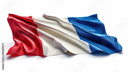 French flag waving isolated...