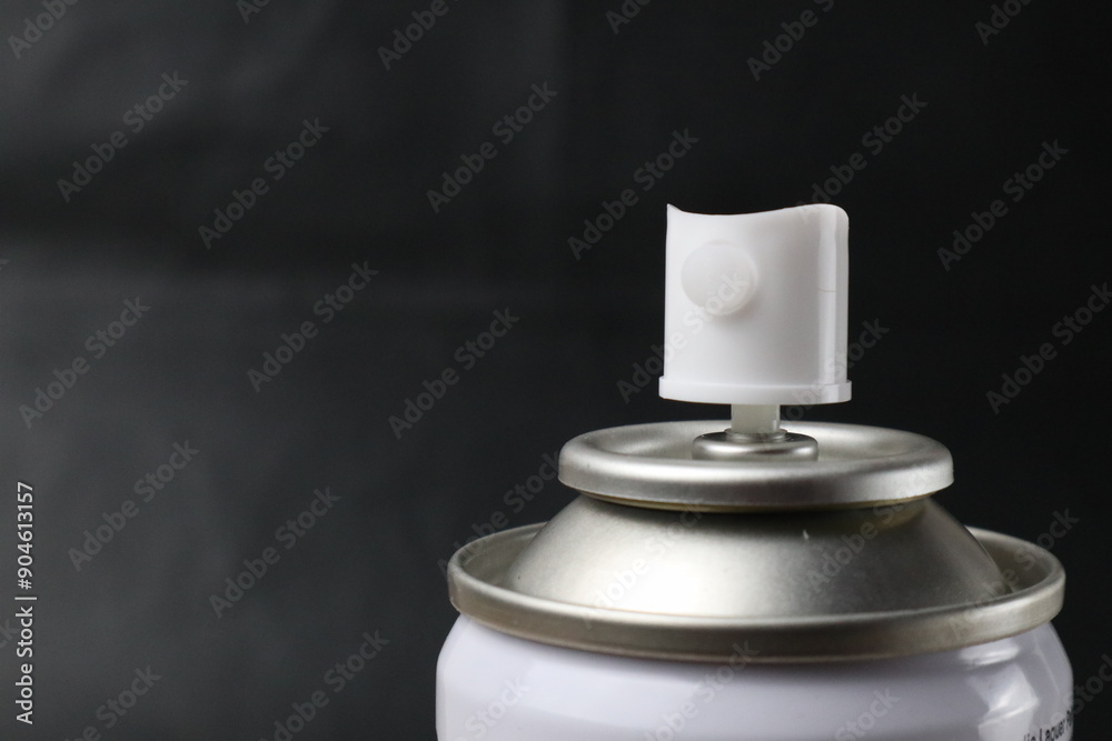 close up of paint can spray nozzle