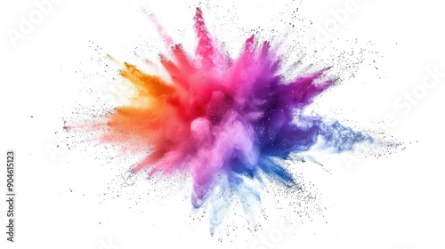 Abstract Colorful Powder Explosion