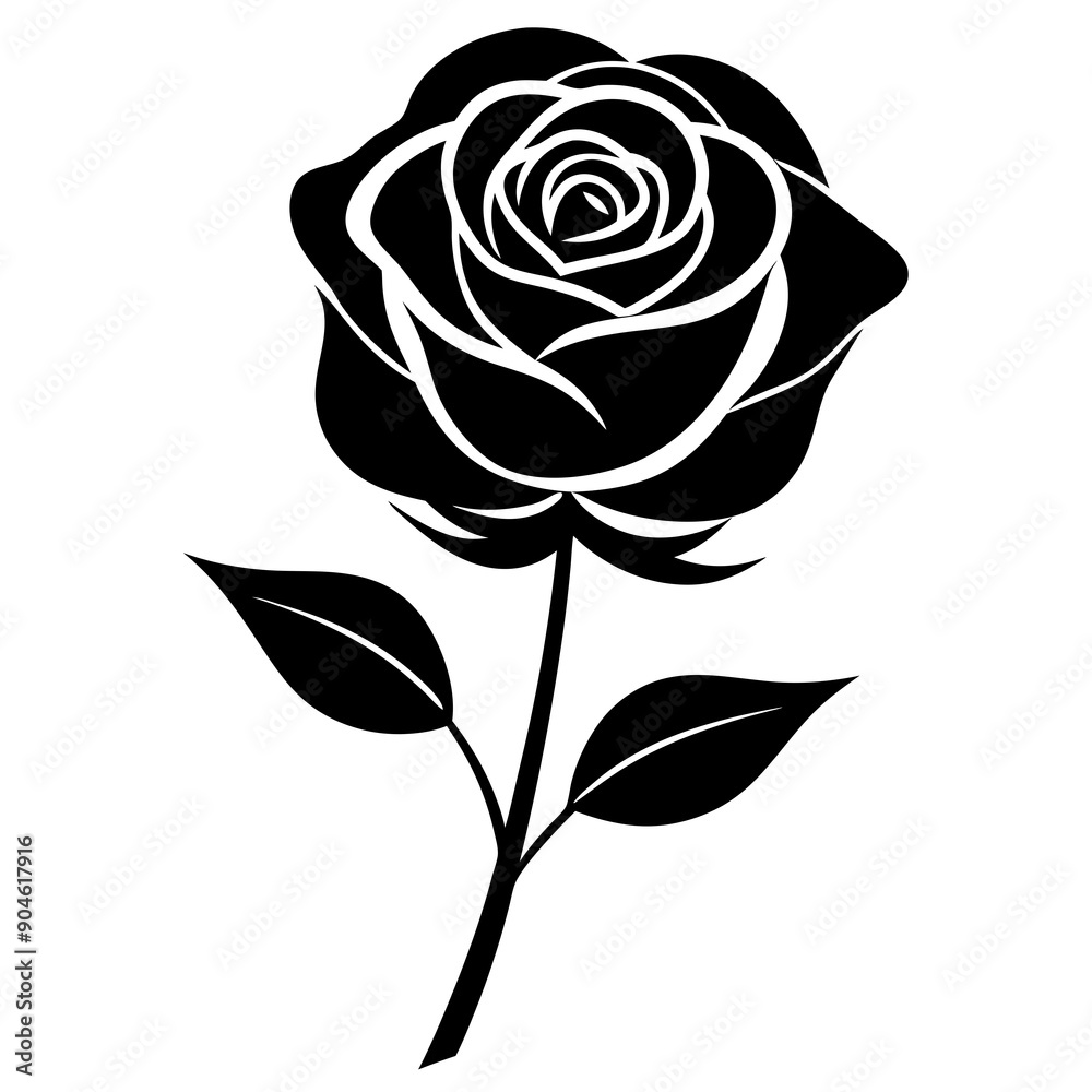 black rose vector illustration black rose vector illustration