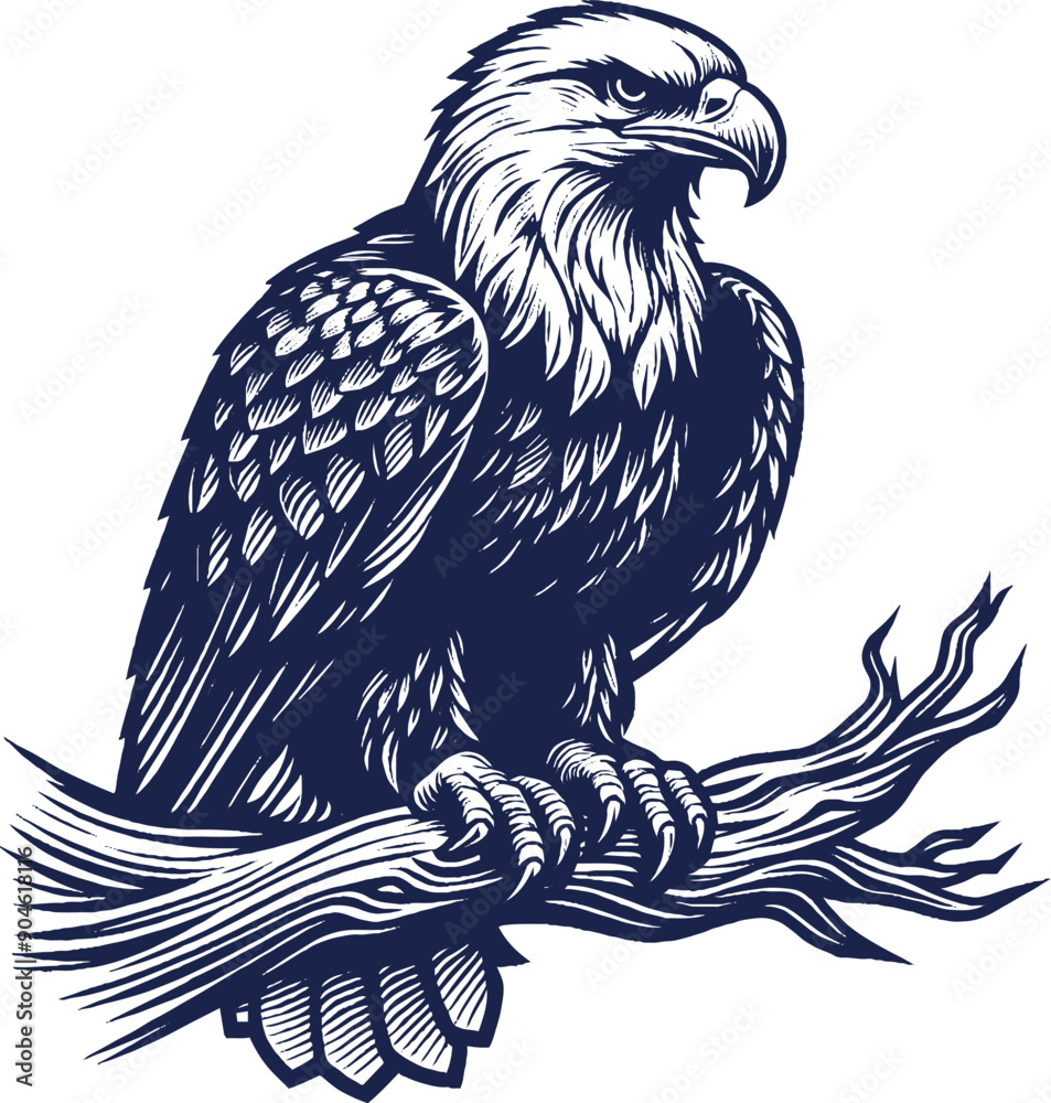 Fototapeta premium Eagle Vector, eagle silhouette, eagle Vector drawing 