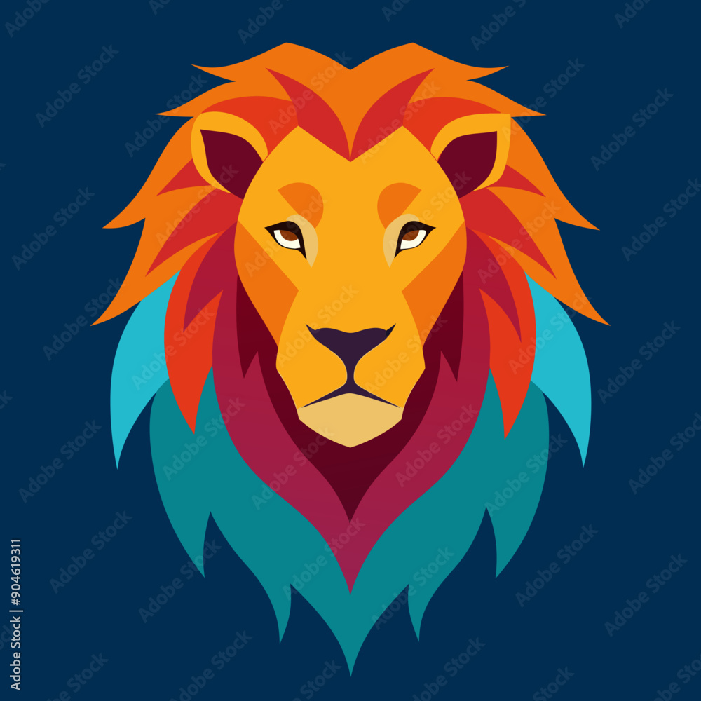 Obraz premium lion head vector