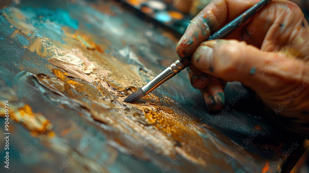 Detailed miniature painting, artist's steady hand, Detailed miniature painting, artist's steady hand,