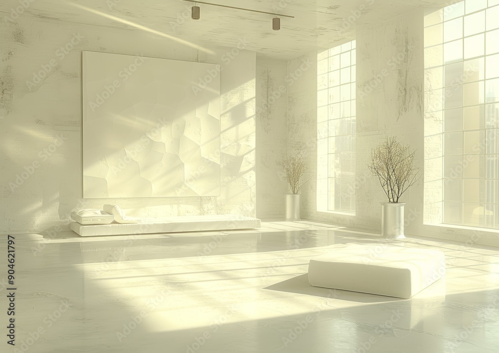 Minimalist White Living Room with Modern Decor Minimalist White Living Room with Modern Decor
