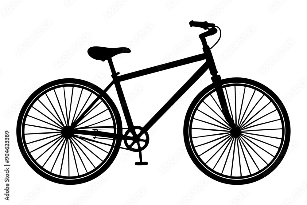 Obraz premium bicycle icon, bicycle vector silhouette illustration