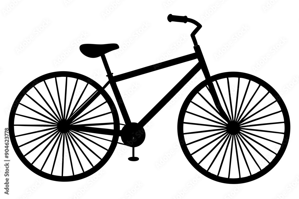 bicycle icon, bicycle vector silhouette illustration