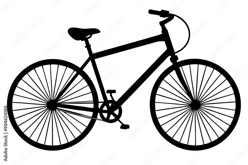 Fototapeta premium bicycle icon, bicycle vector silhouette illustration
