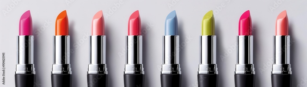 Innovative lipsticks, fashionable colors, flat design illustration Innovative lipsticks, fashionable colors, flat design illustration