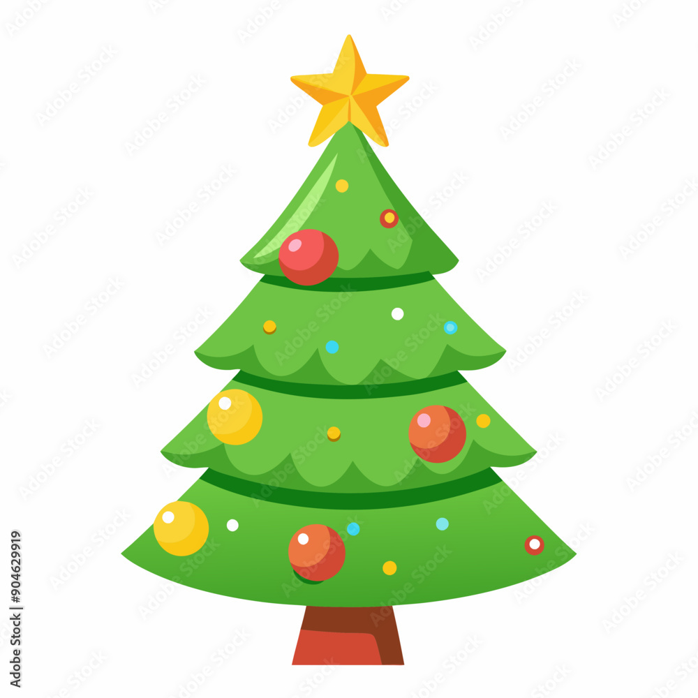Christmas green tree illustration, christmas tree vector illustration, Tree vector art, christmas tree silhouette, Christmas vector icon, eps