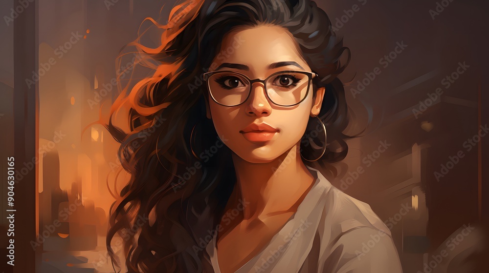 Stylish Woman in Soft Lighting Stylish Woman in Soft Lighting