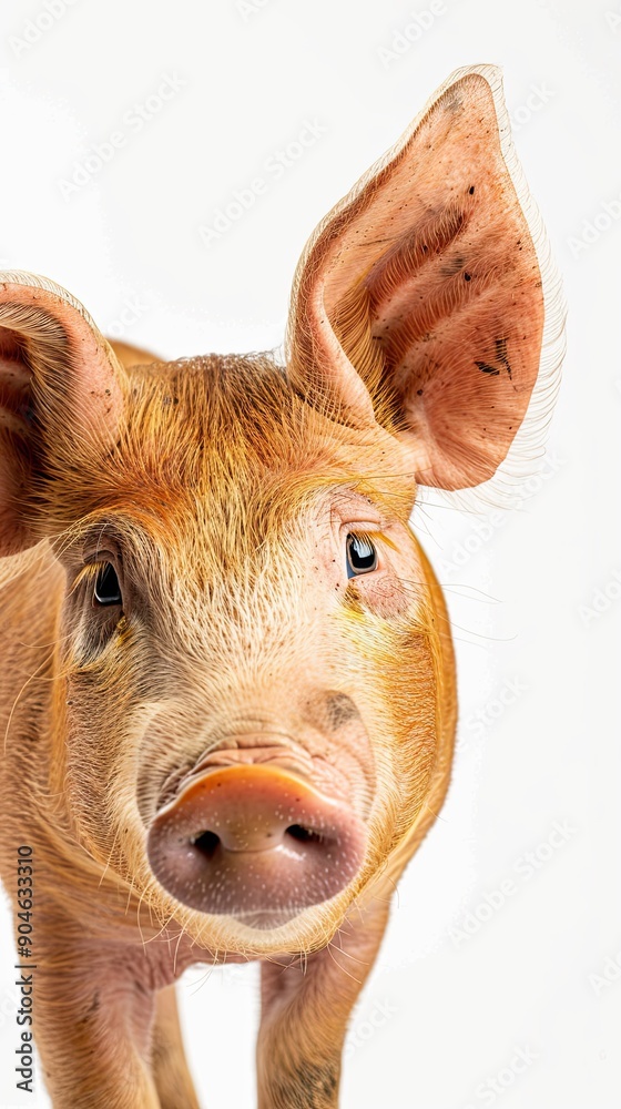 Fototapeta premium pig isolated on white background