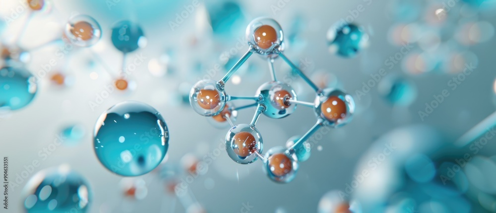 Atomic structure of carbon with electrons close up, focus on atoms, futuristic, manipulation, physics lab backdrop Atomic structure of carbon with electrons close up, focus on atoms, futuristic, manipulation, physics lab backdrop