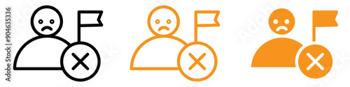 Critical Fail or Failure Icon for Error and Alert Graphics Vital for Illustrating Mistakes and Failures in Systems and Processes