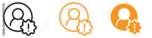 Deceptive Fake Account Icon for Cybersecurity and Online Fraud Illustrations Highlighting the Importance of Digital Identity Verification