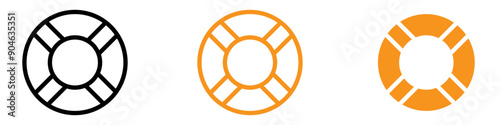 Safety Lifebuoy Ring Icon for Marine and Lifesaving Graphics Essential for Representing Lifesaving Equipment and Water Safety