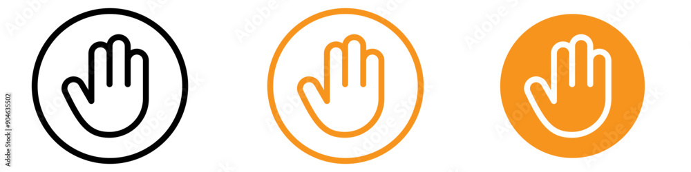 Cautionary Stop Sign with Hand Icon for Traffic and Safety Graphics Essential for Representing Stop Signs and Caution Warnings Cautionary Stop Sign with Hand Icon for Traffic and Safety Graphics Essential for Representing Stop Signs and Caution Warnings