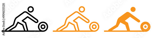 Neat Man Rolling Carpet Mat Icon for Cleaning and Home Maintenance Graphics Essential for Representing Carpet Care and Housekeeping