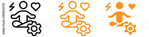 Therapeutic Stress Management Icon for Mental Health and Wellness Graphics Ideal for Representing Stress Relief and Management Techniques