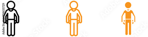 Financial Poor Person with Empty Pockets Icon for Economy and Poverty Graphics Ideal for Representing Poverty and Financial Hardship