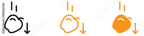 Scientific Gravity Icon for Physics and Space Exploration Graphics Essential for Representing Gravitational Forces and Scientific Concepts