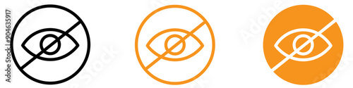 Discreet Hide Icon for Privacy and Security Graphics Ideal for Representing Privacy Features and Hidden Elements