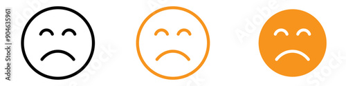 Emotional Regret Expression Icon for Communication and Emoticons Graphics Perfect for Representing Regret and Apology