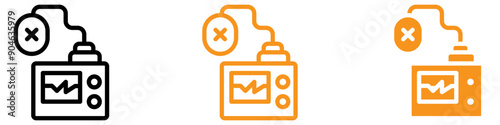 Life-Saving Rescue Defibrillator Icon for Emergency and Healthcare Graphics Essential for Representing Defibrillation and Emergency Medical Services