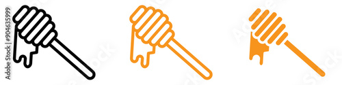 Sweet Honey Dipper Icon for Food and Culinary Graphics Perfect for Representing Honey Dippers and Honey-Related Products