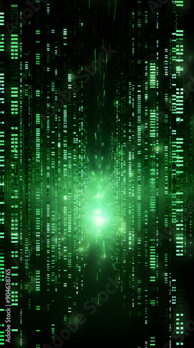 Wallpaper Mural Digital technology green flashing light abstract graphic poster background Torontodigital.ca