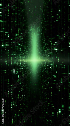 Digital technology green flashing light abstract graphic poster background