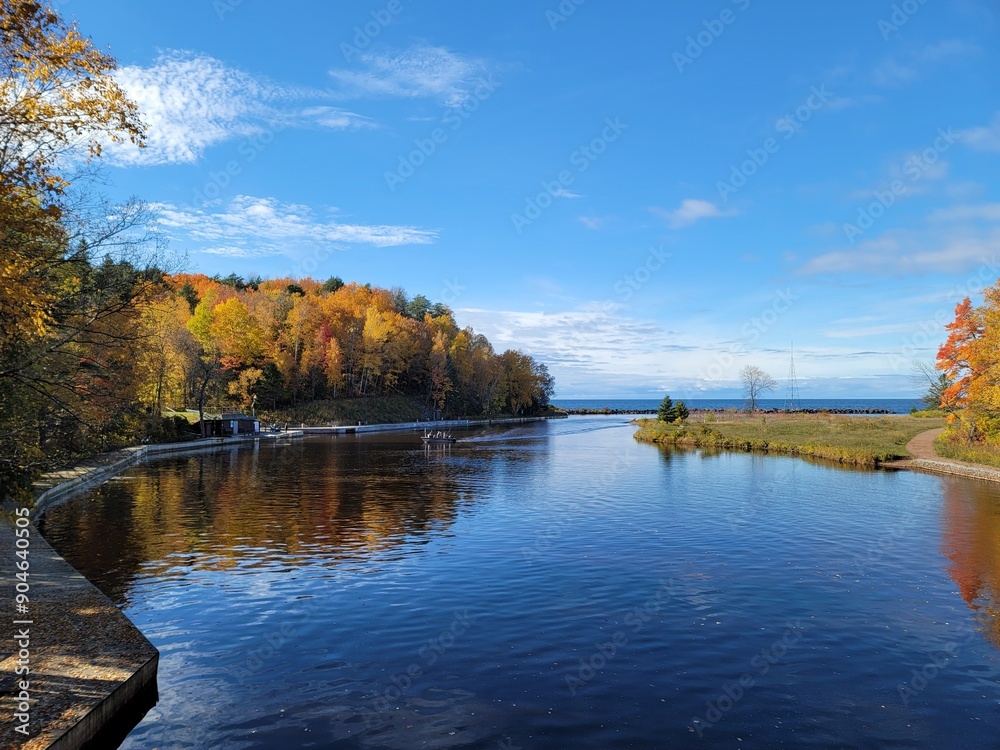 Water reflections and landscape Water reflections and landscape